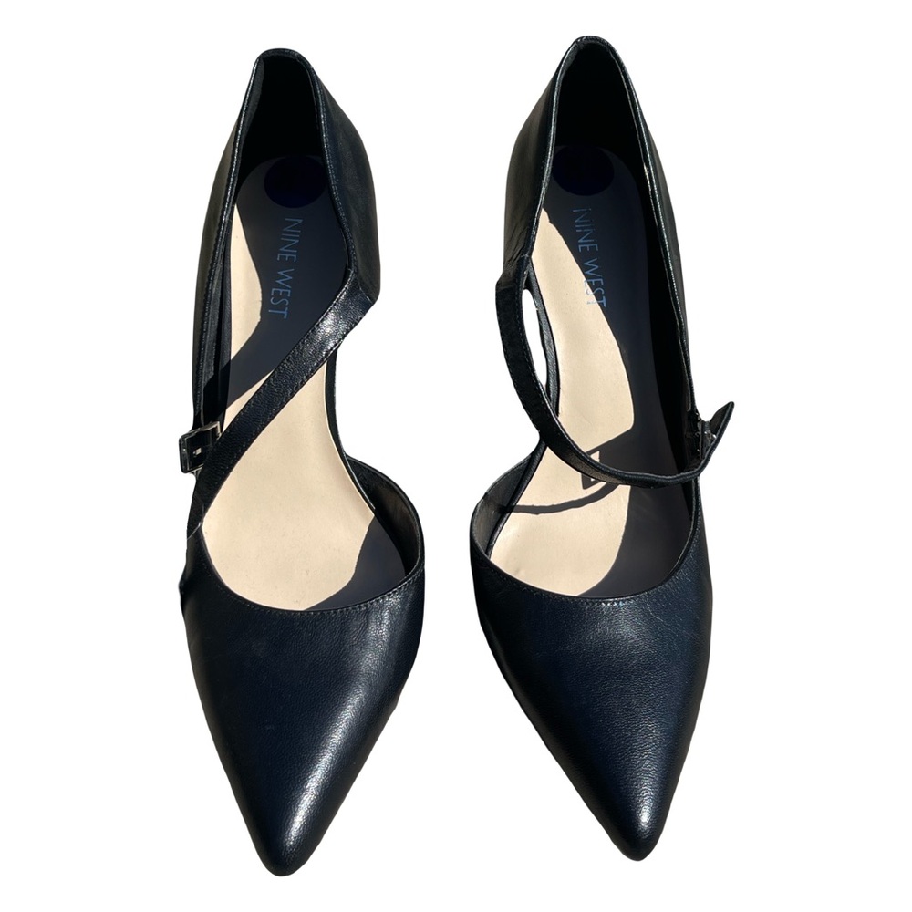 Nine West Black Strappy Heels